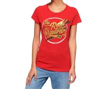 T-shirt donna Superdry The Real Sparkle Entry cotone XS