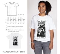 T-shirt Donna Tarot La Papesse Ispirato ai TAROCCHI DI MARSIGLIA lettura carte