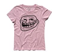 T-shirt donna Trollface troll face Facebook emoticon twitter smile cartoon quest