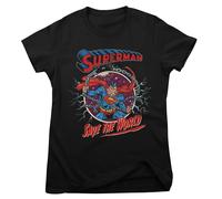 T-Shirt Donna Ufficialmente Licenziata Superman - Salva Il Mondo