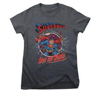 T-Shirt Donna Ufficialmente Licenziata Superman - Salva Il Mondo