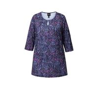 T-shirt donna Ulla Popken taglie forti linea A keyhole girocollo 3 4...