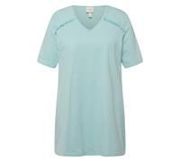 T-shirt donna Ulla Popken taglie forti linea A scollo a V mezza manica 816326