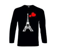 T-SHIRT donna uomo torre eiffel FRANCIA PARIGI MAGLIETTA cuori love