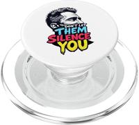 T-shirt "Don't Let Them Silence You" - Freedom of Speech Tee PopSockets PopGrip per MagSafe