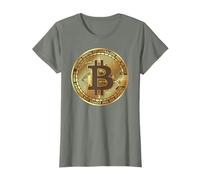 T-shirt dorata per investitori in criptovalute Bitcoin Maglietta