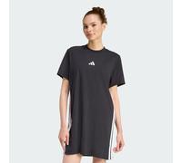 adidas Femme Essentials 3-Stripes Tee Dress, Black/White, M