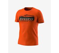 Dynafit - Maglietta da trekking leggera e traspirante a maniche corte - Transalper Graphic S/S Tee M Alabama per Uomo in Poliestere Riciclato - Taglia L - Arancione