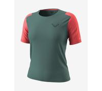 T-shirt Dynafit Transalper manica corta verde acqua rosa donna - L