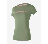 T-shirt Dynafit Traverse manica corta verde rosa donna - S