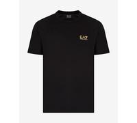 T-shirt EA7 Core Identity Contrast nero dorato - L