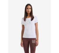 T-shirt EA7 Logo Series Design manica corta bianco puro donna - L