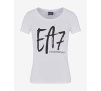 T-shirt EA7 Logo Series Graphic manica corta bianco nero puro donna - M