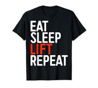 T-shirt Eat Sleep Lift Repeat Street Training Maglietta