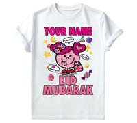 T-shirt Eid Mubarak personalizzata per bambini e ragazze con grafica...