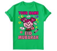 T-shirt Eid Mubarak personalizzata per bambini e ragazze con grafica...