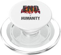 T-Shirt End of Humanity - Grafico del tramonto apocalittico distopico PopSockets PopGrip per MagSafe