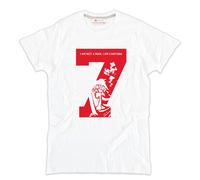 T-shirt Eric Cantona numero 7 calciatore Man United francia bianca cotone