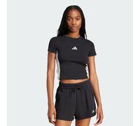 adidas performance - Essentials - T-shirt baby slim nera e bianca con 3 strisce-Nero 2XL