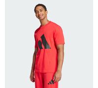 T-shirt adidas Essentials Big Logo manica corta rosso nero - M