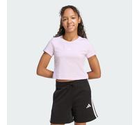 adidas Fille Essentials Logo T-Shirt, Ice Lavender/White, 9-10 Years