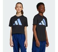 T-shirt Essentials Junior Black / Blue Fusion / Glow Blue 9-10A