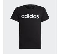 T-shirt da bambina in cotone con logo Adidas Essentials Linear Logo Noir 11/12 anni