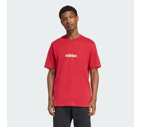 adidas Homme Essentials Linear Single Jersey Tee, Active Maroon/White, S