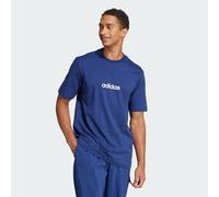 adidas Uomo Essentials Linear Single Jersey Shirt, Dark Blue/White, XL