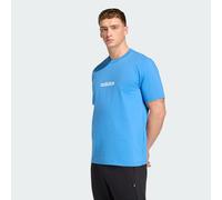 adidas Homme Essentials Linear Single Jersey Tee, Ray Blue/off White, L