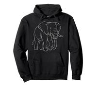 T-Shirt estetica One Line Elephant Drawing per Gli Amanti degli Animali Felpa con Cappuccio