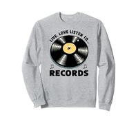 T-Shirt estetica Vintage per Amanti della Musica con Dischi in Vinile retrò Felpa