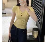 T-shirt Everyday donna basic scollo a V con maniche corte in varie tonalità