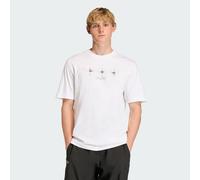 adidas Originals - T-shirt bianca a maniche corte con grafica f50-Bianco XS