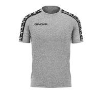 T-Shirt Cotton Band Grigio Melange Chiaro