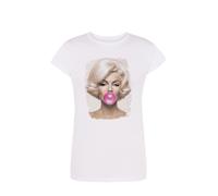 T-Shirt Fashion Marilyn Monroe disegno moda Donna 100% Cotone Taglia S>XXL