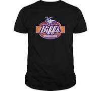 T Shirt Fashion Men T-Shirt Bioshick Biff_S Auto Detailing BTTF Back Future Marty McFly Delorean Biff Tannen Geeky Black XL