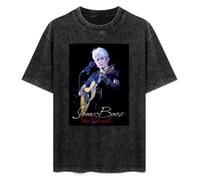 T-Shirt Fashion Short Sleeve Fare Thee Well Joan Baez Round Neck, Short Sleeve Cotton T-Shirt Black M
