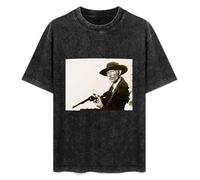 T-Shirt Fashion Short Sleeve Lee Van Cleef Round Neck, Short Sleeve Cotton T-Shirt Black 3XL