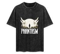 T-Shirt Fashion Short Sleeve Phantasm Round Neck, Short Sleeve Cotton T-Shirt Black 3XL
