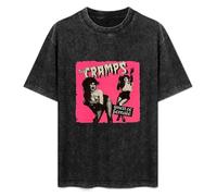 T-Shirt Fashion Short Sleeve The Cramps Round Neck, Short Sleeve Cotton T-Shirt Black S