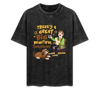 T-Shirt Fashion Short Sleeve There's A Great Big Beautiful Tomorrow Round Neck, Short Sleeve Cotton T-Shirt Black L