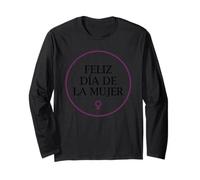 T-Shirt Feliz Día de la Mujer Minimalista Maglia a Manica