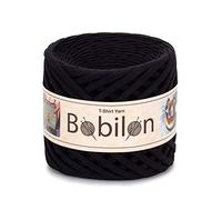 T-Shirt Filato Fettuccini Zpagetti Style, 7-9 mm Tshirt Filato per uncinetto, Gomitolo di filato per maglieria, T Yarn Organic, Macrame T-Yarn, Filato 100% cotone, Jersey Yarn Black Passion