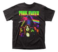 T-Shirt Fitted Da Uomo Pink Floyd Neon Splatter Psychedelico Rock Gruppo PF73
