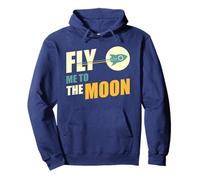 T-Shirt Fly Me To The Moon Felpa con Cappuccio