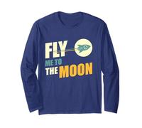 T-Shirt Fly Me To The Moon Maglia a Manica