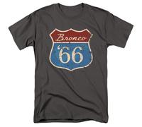 T-Shirt Ford Bronco Route 66 Licenziato Per Adulti