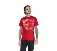 T-Shirt Fox Image Skull Prem Cardinal M