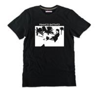 T-shirt FRANCO BATTIATO nera uomo o donna ottimo cotone arte cantante musica art